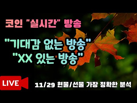 11월29일 코인이영수 비트코인실시간방송 말보다 실력으로! 현물/선물 매매